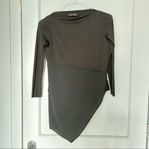 Zara Asymmetrical Top Black S